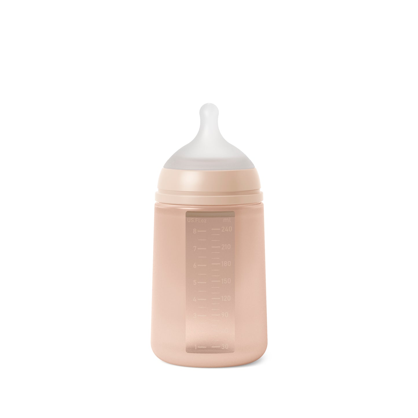 Biberón de Silicón Anticólicos Colour Essence Rosada 240ml