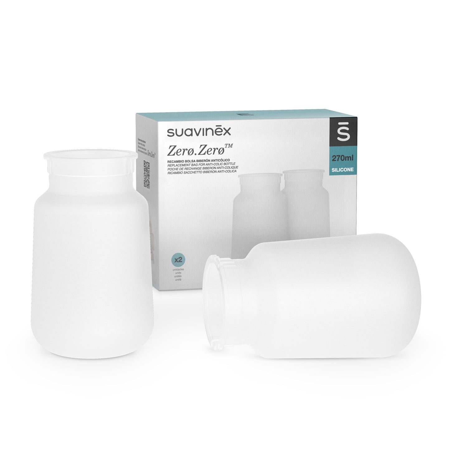 Recambio de Bolsas Biberón Zero Zero Anticólico 270ml 2 Unidades