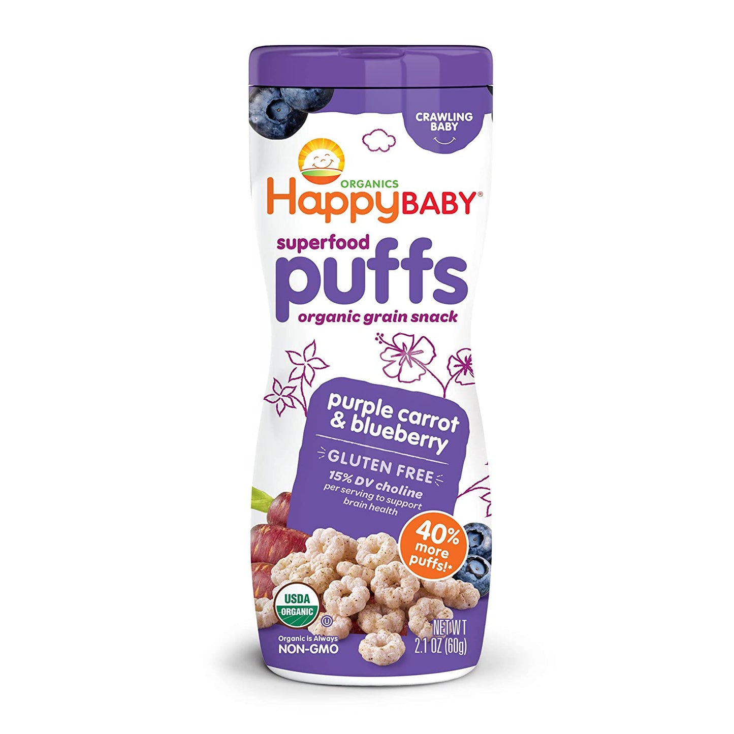 Puffs Zanahoria Morada y Arándanos