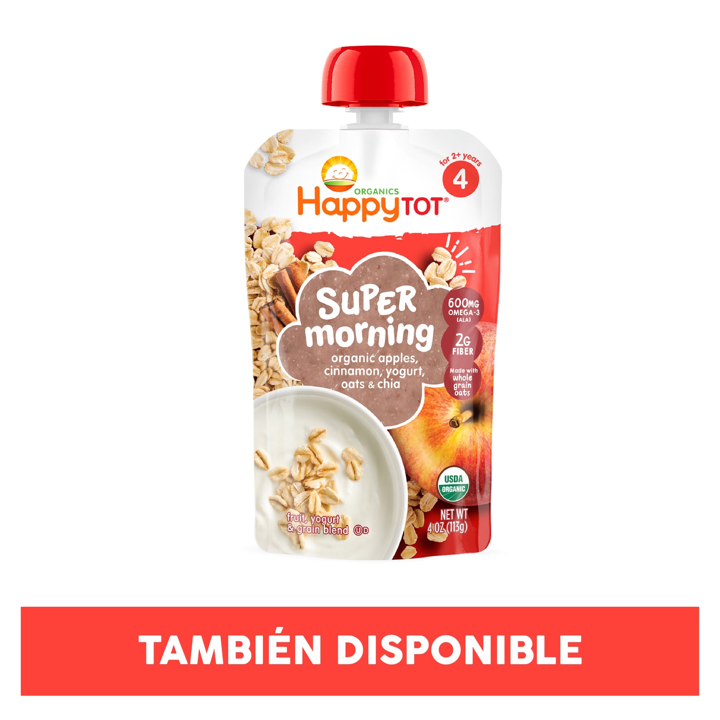 Compotas Super Mornings Banano, Arándano y Yogurt 8 Unidades