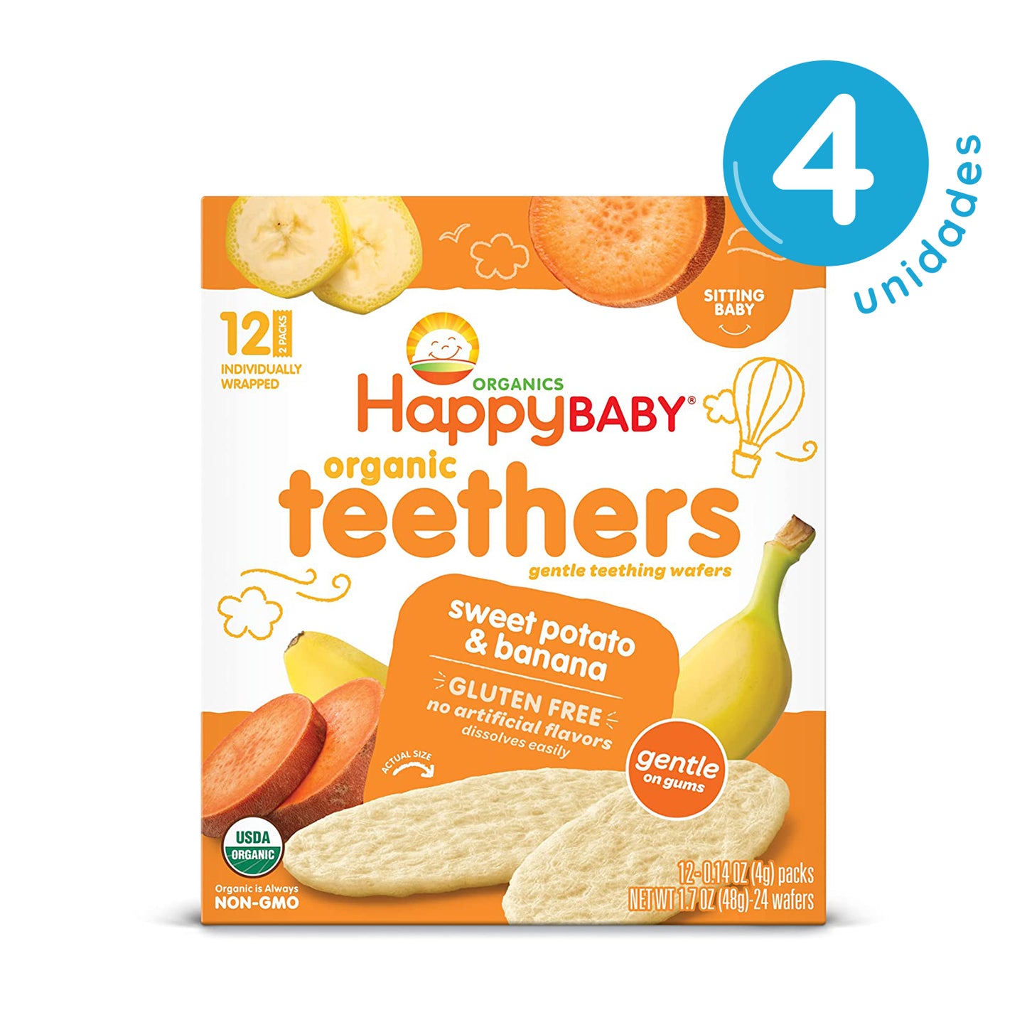 Teethers Camote y Banano 4 Unidades