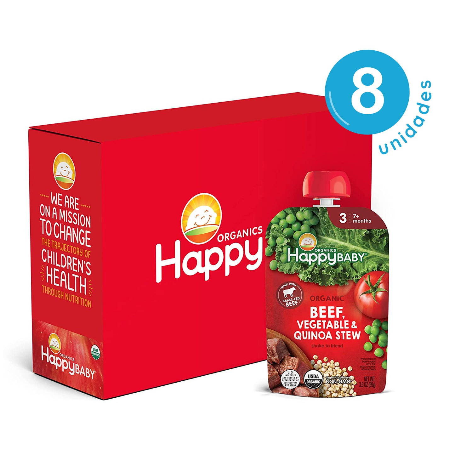 Compotas Res, Vegetales y Quinoa 8 Unidades